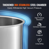 Automotive Repair & Speciality Tools: VEVOR 5 Gallon Vacuum Chamber, Upgraded Tempered Glass Lid Vacuum Degassing Chamber, 304 Stainless Steel Chamber, for Stabilizing Wood, Resin Degassing, Silicone Degassing and Plaster Degassing