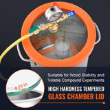 Automotive Repair & Speciality Tools: VEVOR 5 Gallon Vacuum Chamber, Upgraded Tempered Glass Lid Vacuum Degassing Chamber, 304 Stainless Steel Chamber, for Stabilizing Wood, Resin Degassing, Silicone Degassing and Plaster Degassing