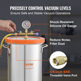 Automotive Repair & Speciality Tools: VEVOR 5 Gallon Vacuum Chamber, Upgraded Tempered Glass Lid Vacuum Degassing Chamber, 304 Stainless Steel Chamber, for Stabilizing Wood, Resin Degassing, Silicone Degassing and Plaster Degassing