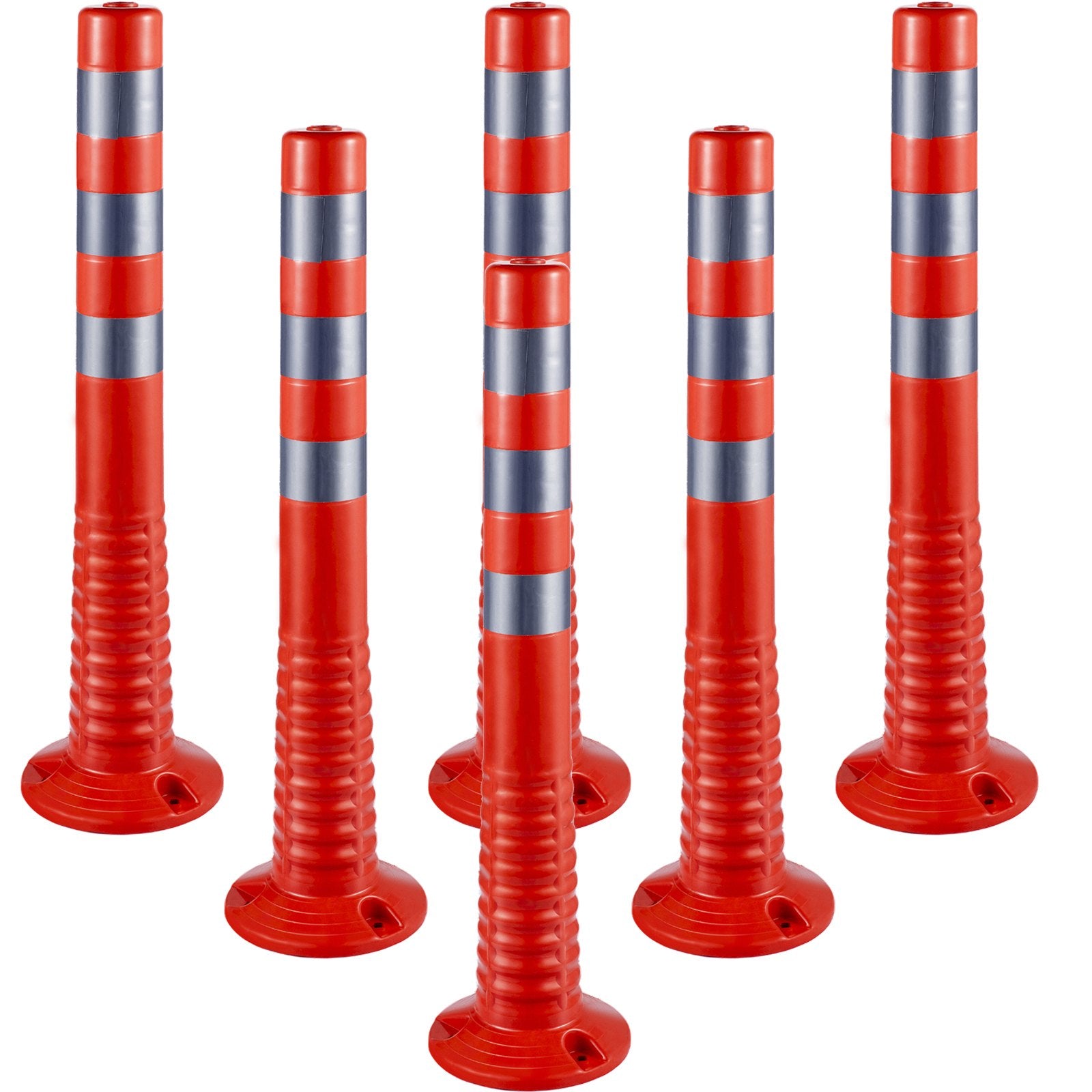 Bridges & Routers: VEVOR Traffic Delineator Posts Flexible Channelizer Cone 30" Spring Post 6PCS