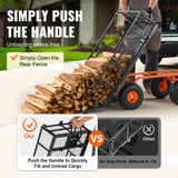 Spreaders & Wheelbarrows: VEVOR Dump Cart, Metal Garden Dump Cart with Easy to Assemble Frame, Dump Wagon with 2-in-1 Convertible Handle, Utility Wheelbarrow 399kg Capacity, 25.4cm Tires