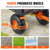 Spreaders & Wheelbarrows: VEVOR Dump Cart, Metal Garden Dump Cart with Easy to Assemble Frame, Dump Wagon with 2-in-1 Convertible Handle, Utility Wheelbarrow 399kg Capacity, 25.4cm Tires