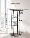 Aroma Diffusers: VEVOR Podium Stand, 1180 mm Metal Lectern, Curved Standing Podium  with Wide Reading Surface, Open Storage Compartment, Book Stopper, Cup Holder, for Classroom, Wedding, Conference, Speech, Concert