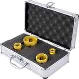 Saw Accessories: VEVOR Diamond Drill Bits 4PCS Diamond Hole Saw 25/35/50/68mm Tile Hole Saw Kit Vacuum Brazed Diamond Drill Bit 0.59in/15mm Segment Tile Hole Saw w Storage Case for Tile Ceramic Porcelain Marble Stone