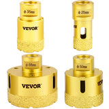 Saw Accessories: VEVOR Diamond Drill Bits 4PCS Diamond Hole Saw 25/35/50/68mm Tile Hole Saw Kit Vacuum Brazed Diamond Drill Bit 0.59in/15mm Segment Tile Hole Saw w Storage Case for Tile Ceramic Porcelain Marble Stone