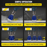 Saw Accessories: VEVOR Diamond Drill Bits 4PCS Diamond Hole Saw 35/40/50/68mm Tile Hole Saw Kit Vacuum Brazed Diamond Drill Bit 0.59in/15mm Segment Tile Hole Saw w Storage Case for Tile Ceramic Porcelain Marble Stone