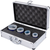 Saw Accessories: VEVOR Diamond Drill Bits 4PCS Diamond Hole Saw 35/40/50/68mm Tile Hole Saw Kit Vacuum Brazed Diamond Drill Bit 0.59in/15mm Segment Tile Hole Saw w Storage Case for Tile Ceramic Porcelain Marble Stone