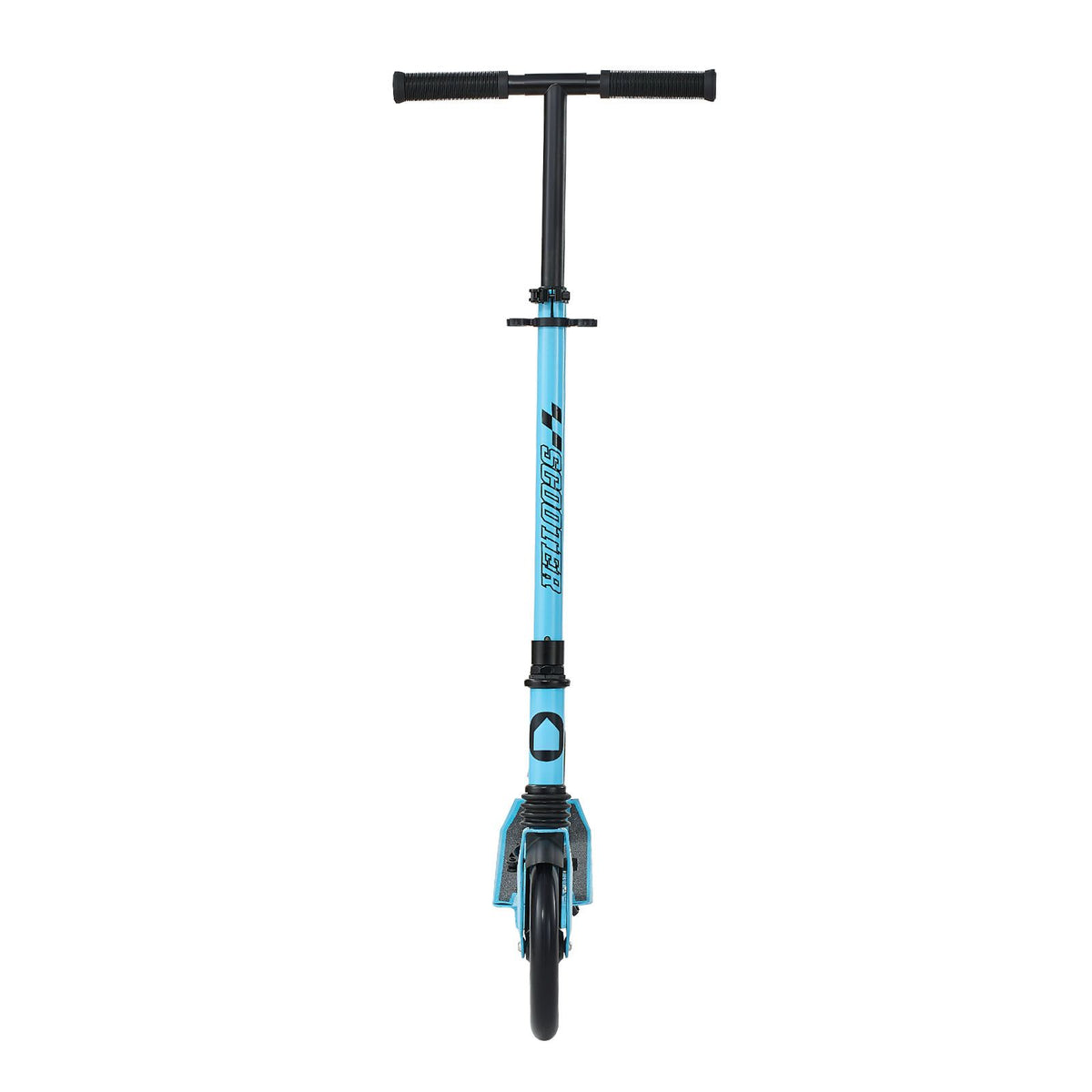 Kick Scooter for Kids Ages 8+, Teens & Adults, 2-Wheel Toddler Scooter with Adjustable Height Handlebar, Wide Anti-Slip Deck, Foldable Lightweight for Boys & Girls up to 99.8 kg, Blue + Black