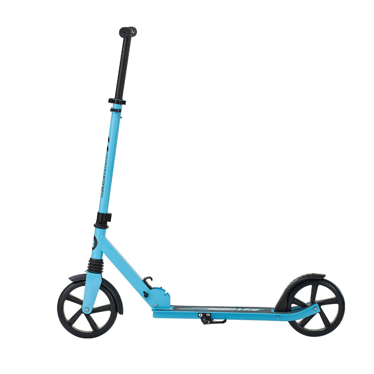 Kick Scooter for Kids Ages 8+, Teens & Adults, 2-Wheel Toddler Scooter with Adjustable Height Handlebar, Wide Anti-Slip Deck, Foldable Lightweight for Boys & Girls up to 99.8 kg, Blue + Black