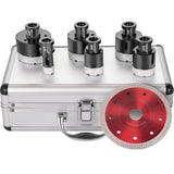 Saw Accessories: VEVOR Diamond Drill Bits 6PCS Diamond Hole Saw 20/35/40/50/55/68mm Tile Hole Saw Kit Vacuum Brazed Diamond Drill Bit 0.59in/15mm Segment Tile Hole Saw w Storage Case for Tile Ceramic Porcelain Marble
