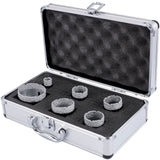 Saw Accessories: VEVOR Diamond Drill Bits 6PCS Diamond Hole Saw 20/35/40/50/55/68mm Tile Hole Saw Kit Vacuum Brazed Diamond Drill Bit 0.59in/15mm Segment Tile Hole Saw w Storage Case for Tile Ceramic Porcelain Marble