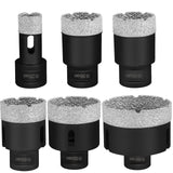 Saw Accessories: VEVOR Diamond Drill Bits 6PCS Diamond Hole Saw 20/35/40/50/55/68mm Tile Hole Saw Kit Vacuum Brazed Diamond Drill Bit 0.59in/15mm Segment Tile Hole Saw w Storage Case for Tile Ceramic Porcelain Marble