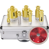 Saw Accessories: VEVOR Diamond Drill Bits 7PCS Diamond Hole Saw 20/27/35/55/68mmTile Hole Saw Kit Vacuum Brazed Diamond Drill Bit 0.59in/15mm Segment Tile Hole Saw w Storage Case for Tile Ceramic Porcelain Marble