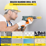 Saw Accessories: VEVOR Diamond Drill Bits 7PCS Diamond Hole Saw 20/27/35/55/68mmTile Hole Saw Kit Vacuum Brazed Diamond Drill Bit 0.59in/15mm Segment Tile Hole Saw w Storage Case for Tile Ceramic Porcelain Marble