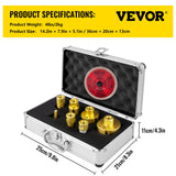 Saw Accessories: VEVOR Diamond Drill Bits 7PCS Diamond Hole Saw 20/27/35/55/68mmTile Hole Saw Kit Vacuum Brazed Diamond Drill Bit 0.59in/15mm Segment Tile Hole Saw w Storage Case for Tile Ceramic Porcelain Marble
