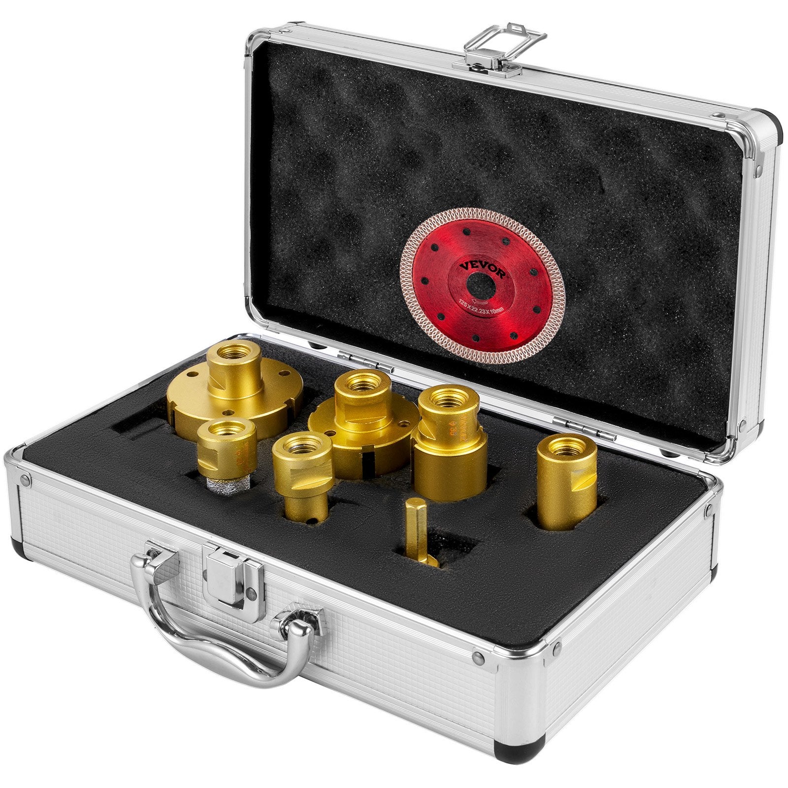 Diamond Drill Bits 7PCS Diamond Hole Saw 20/27/35/55/68mmTile Hole Saw Kit Vacuum Brazed Diamond Drill Bit 0.59in/15mm Segment Tile Hole Saw w Storage Case for Tile Ceramic Porcelain Marble