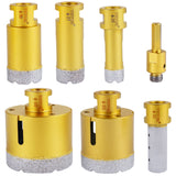 Saw Accessories: VEVOR Diamond Drill Bits 7PCS Diamond Hole Saw 20/27/35/55/68mmTile Hole Saw Kit Vacuum Brazed Diamond Drill Bit 0.59in/15mm Segment Tile Hole Saw w Storage Case for Tile Ceramic Porcelain Marble