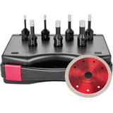 Drill & Screwdriver Accessories: VEVOR Diamond Drill Bits 7PCS Diamond Hole Saw 6/6/8/8/10/12/14mm Tile Hole Saw Kit Vacuum Brazed Diamond Drill Bit 0.59in/15mm Segment Tile Hole Saw w Storage Case for Tile Ceramic Porcelain Marble