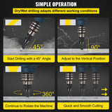 Drill & Screwdriver Accessories: VEVOR Diamond Drill Bits 7PCS Diamond Hole Saw 6/6/8/8/10/12/14mm Tile Hole Saw Kit Vacuum Brazed Diamond Drill Bit 0.59in/15mm Segment Tile Hole Saw w Storage Case for Tile Ceramic Porcelain Marble