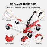 Side Tables: VEVOR Wheel Dolly, Max Capacity 1500 Lbs Car Dolly, Car Jack Dolly Lifter with 360° Rotatable Wheels, Heavy Duty Vehicle Positioning Ratchet Tire Jack, for Vehicle Car Auto Repair Moving