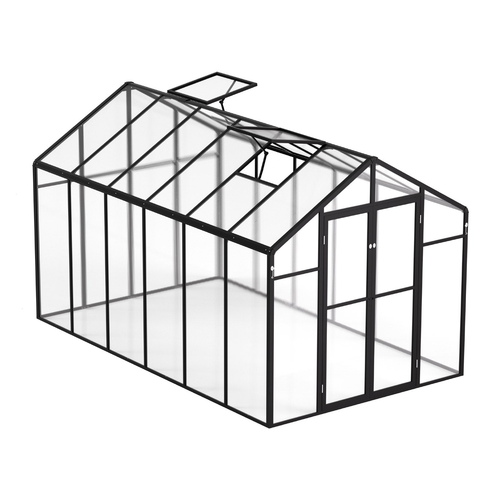 Greenhouses & Accessories: VEVOR Polycarbonate Greenhouse 8 x 12 Ft Outdoor Walk-in Greenhouse for Garden
