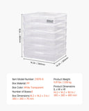 Storage Boxes: Scrapbook Paper Storage 6 Pack Stackable Plastic Board Game Boxes Clear Case