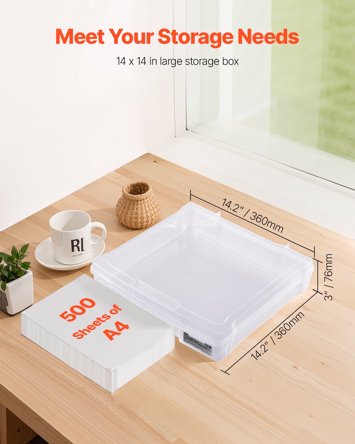 Storage Boxes: Scrapbook Paper Storage 4 Pack Stackable Plastic Board Game Boxes Clear Case