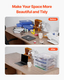 Storage Boxes: Scrapbook Paper Storage 4 Pack Stackable Plastic Board Game Boxes Clear Case