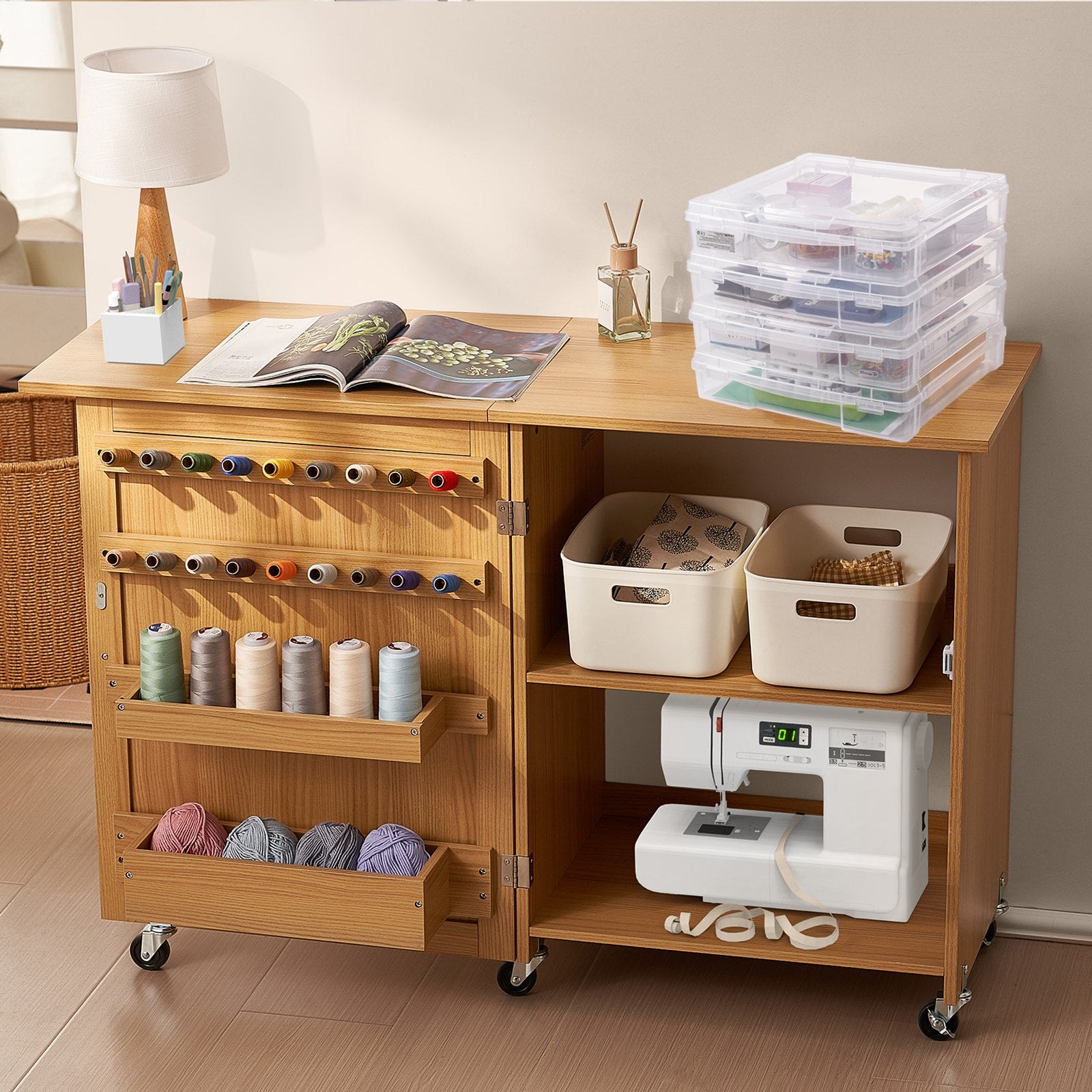 Storage Boxes: Scrapbook Paper Storage 4 Pack Stackable Plastic Board Game Boxes Clear Case
