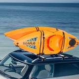 Bicycle Stands & Storage: VEVOR Kayak Roof Rack 2 Pairs J-Bar, Soft Roof Rack, Top Mount Tie Down, Carrier for kayak, Surf Board, Canoe, SUP, Ski Board, Mount on Car, SUV, Truck, 2 Kayaks