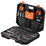 Automotive Repair & Speciality Tools: VEVOR Mechanics Tool Set and Socket Set 1/4in 3/8in Drive 145 Pcs SAE and Metric