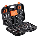 Automotive Repair & Speciality Tools: VEVOR Mechanics Tool Set and Socket Set 1/4in 3/8in Drive 145 Pcs SAE and Metric