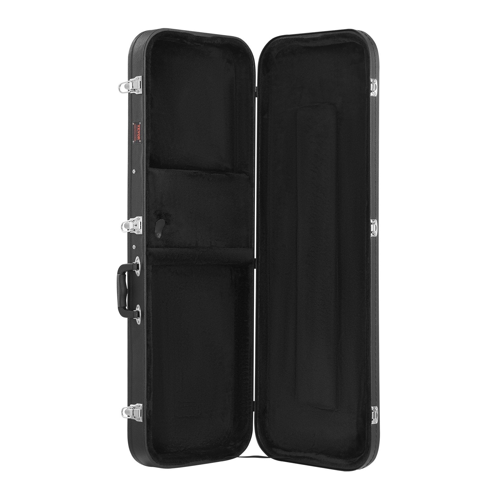 Guitars: VEVOR Electric Guitar Hard Case, 1095 mm Rectangular Guitar Hard Case, With Lock Latch Keys Handle, PVC Padding Soft Lining Water-Resistant Hard Shell Guitar Cases, for 990 mm Electric Guitars, Black