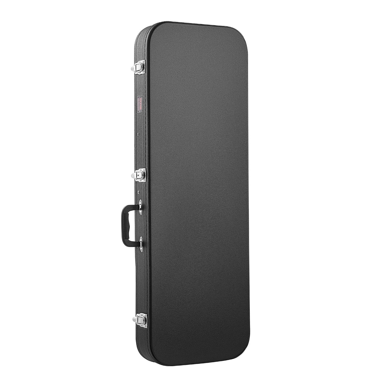 Guitars: VEVOR Electric Guitar Hard Case, 1095 mm Rectangular Guitar Hard Case, With Lock Latch Keys Handle, PVC Padding Soft Lining Water-Resistant Hard Shell Guitar Cases, for 990 mm Electric Guitars, Black