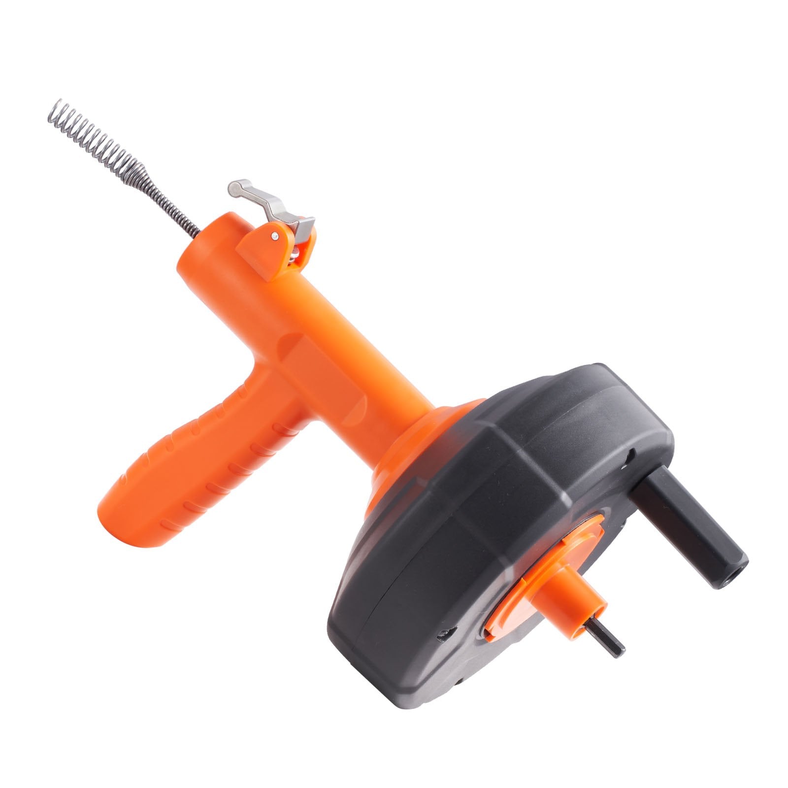 Farm Equipment: VEVOR Drain Auger 25ft 1/4in Drum Plumbing Drain Snake Clog Remover Autofeed