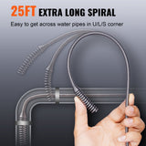 Food Mixers & Blenders: VEVOR Drain Auger 25ft 1/4in Drum Plumbing Drain Snake Clog Remover Manual-feed