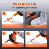 Food Mixers & Blenders: VEVOR Drain Auger 25ft 1/4in Drum Plumbing Drain Snake Clog Remover Manual-feed