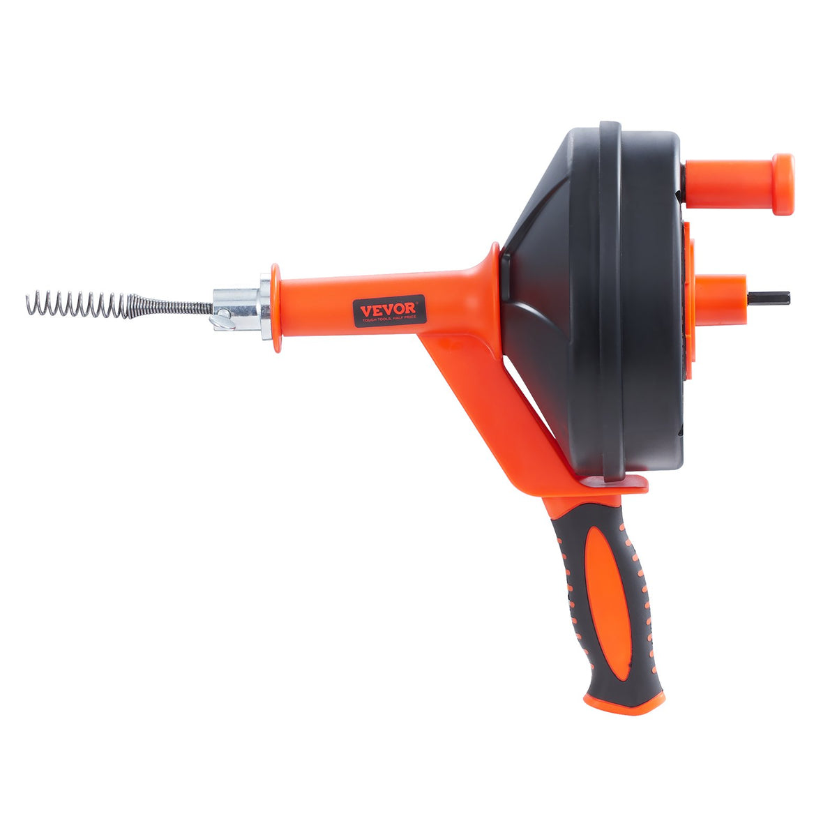 Drain Auger 25ft 1/4in Drum Plumbing Drain Snake Clog Remover Manual-feed