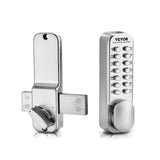 Electronic Door Locks: VEVOR Mechanical Keyless Entry Door Lock, 14 Key Mechanical Door Lock, Mechanical Keypad Door Lock with Adjustable Thumb Knob, Single-Side Zinc Alloy Waterproof Keyless Gate Lock, for Home Office