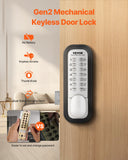 Electronic Door Locks: VEVOR Mechanical Keyless Entry Door Lock, 14 Key Mechanical Door Lock, Mechanical Keypad Door Lock with Adjustable Thumb Knob, Single-Side Zinc Alloy Waterproof Keyless Gate Lock, for Home Office