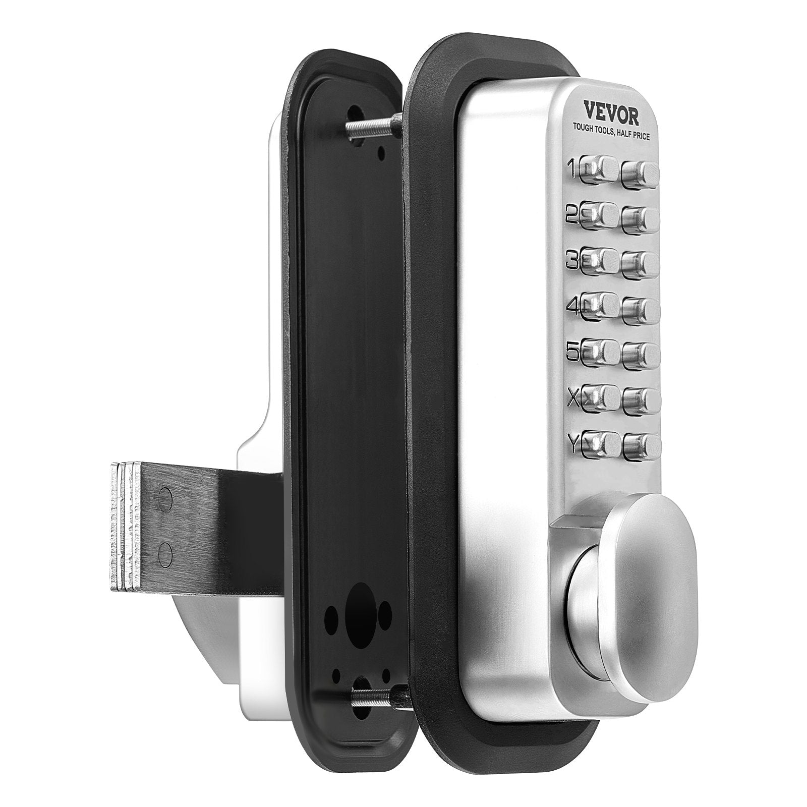 Electronic Door Locks: VEVOR Mechanical Keyless Entry Door Lock, 14 Key Mechanical Door Lock, Mechanical Keypad Door Lock with Adjustable Thumb Knob, Single-Side Zinc Alloy Waterproof Keyless Gate Lock, for Home Office