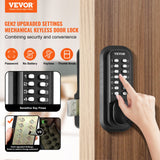 Fence & Gate Accessories: VEVOR Mechanical Keyless Entry Door Lock, 14 Digit Keypad, Water-proof Zinc Alloy, Outdoor Gate Door Locks Set with Surface-mounted Latch, Keypad and Knob, Easy to Install, for Garden, Garage, Yard