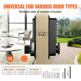 Fence & Gate Accessories: VEVOR Mechanical Keyless Entry Door Lock, 14 Digit Keypad, Water-proof Zinc Alloy, Outdoor Gate Door Locks Set with Surface-mounted Latch, Keypad and Knob, Easy to Install, for Garden, Garage, Yard