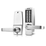Leaf Blowers: VEVOR Mechanical Keyless Entry Door Lock, 14 Key Mechanical Door Lock with Keys, Mechanical Keypad Door Lock with Handle, Stainless Steel Waterproof Keyless Gate Lock, for Home Office Outdoor Garage