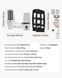Leaf Blowers: VEVOR Mechanical Keyless Entry Door Lock, 14 Key Mechanical Door Lock with Keys, Mechanical Keypad Door Lock with Handle, Stainless Steel Waterproof Keyless Gate Lock, for Home Office Outdoor Garage
