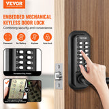 Fence & Gate Accessories: VEVOR Mechanical Keyless Entry Door Lock 14 Digit Keypad and Handle Embedded