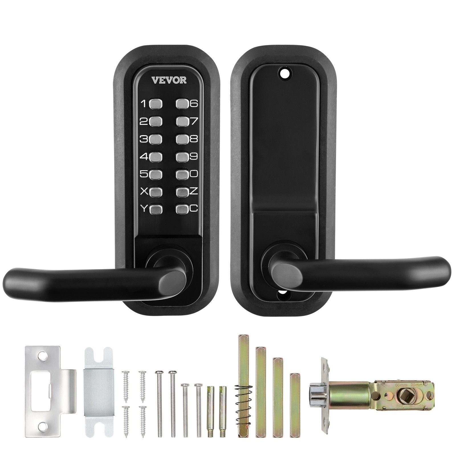 Fence & Gate Accessories: VEVOR Mechanical Keyless Entry Door Lock 14 Digit Keypad and Handle Embedded