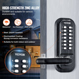 Fence & Gate Accessories: VEVOR Mechanical Keyless Entry Door Lock, 14 Digit Keypad, Water-proof Zinc Alloy, Double-sided Embedded Outdoor Gate Door Locks Set with Keypad and Handle, Easy to Install, for Garden, Garage, Yard