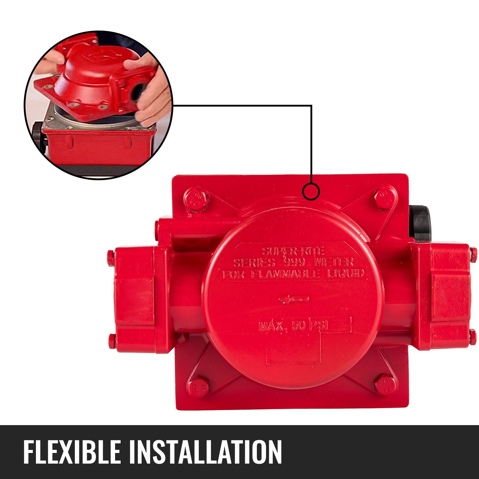 Fuel & Exhaust: VEVOR Mechanical Fuel Meter 20 GPM Fuel Flow Meter 3-Digital Batch Display Fuel Transfer Meter 2.54 cm Diesel Fuel Flow Meter All Fuel Transfer Pumps Gasoline Flow Meter