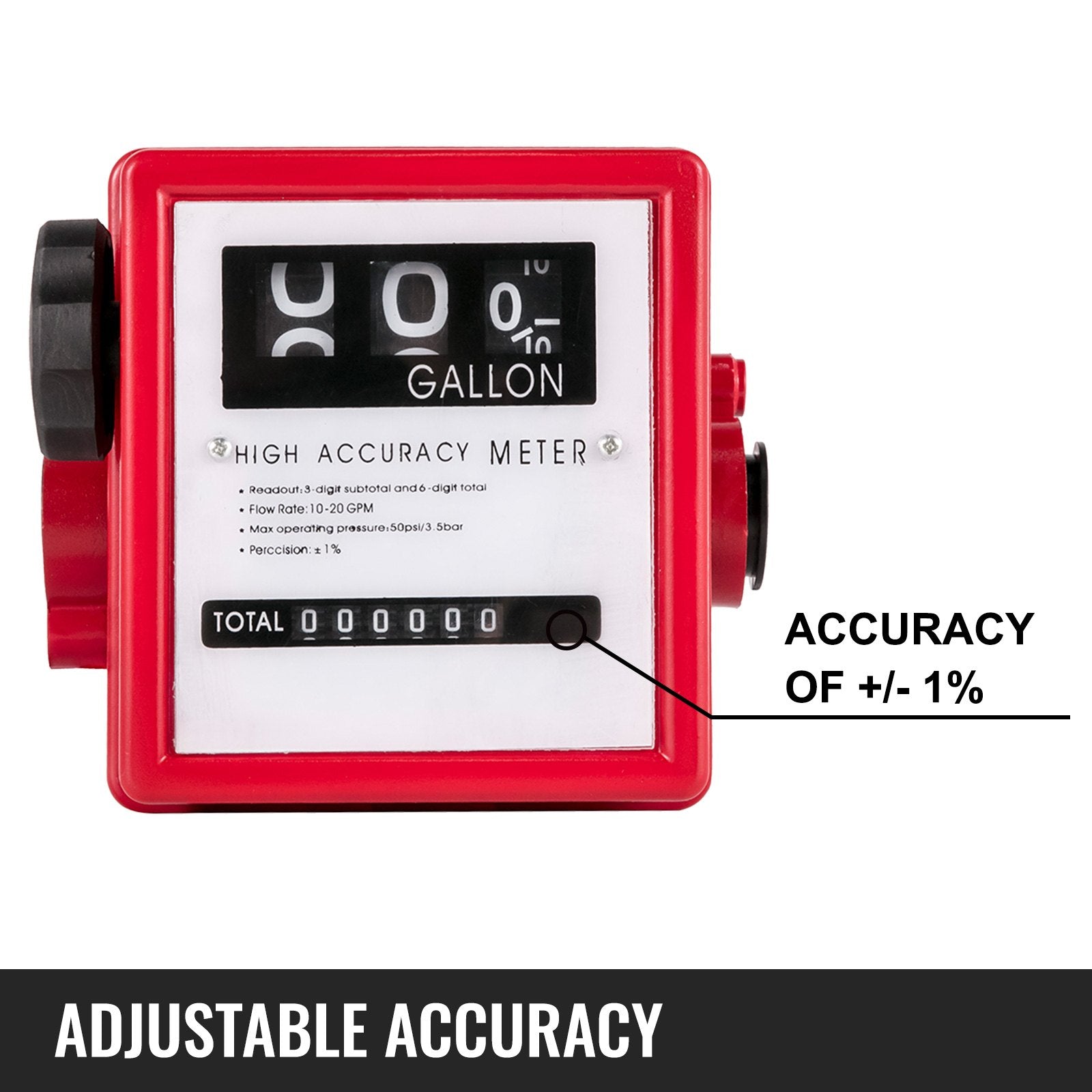 Fuel & Exhaust: VEVOR Mechanical Fuel Meter 20 GPM Fuel Flow Meter 3-Digital Batch Display Fuel Transfer Meter 2.54 cm Diesel Fuel Flow Meter All Fuel Transfer Pumps Gasoline Flow Meter